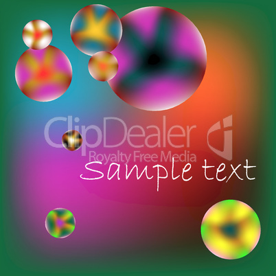 stylized bubbles with space for text