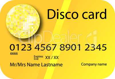 credit card disco yellow