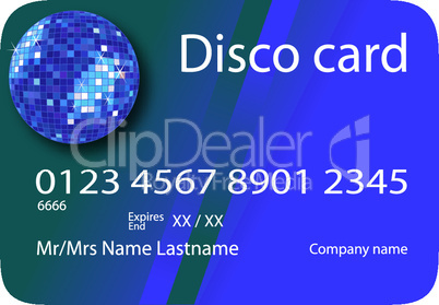 credit card disco blue