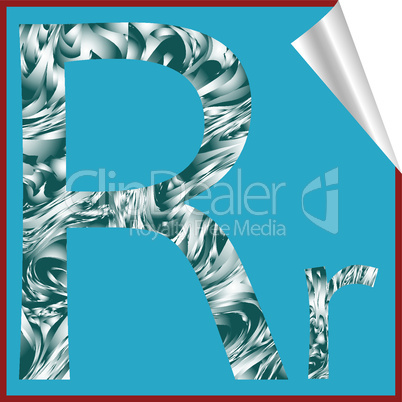 alphabet letter R sticker