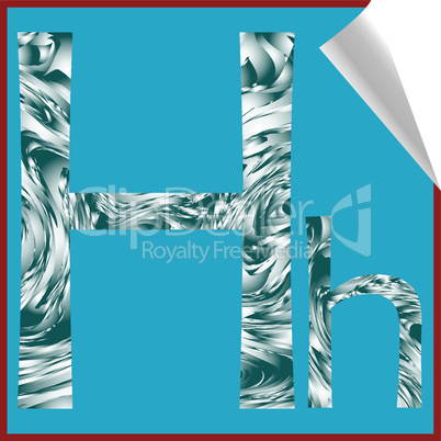 alphabet letter H sticker