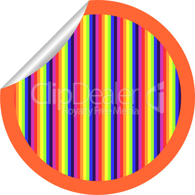 rainbow stripes sticker isolated on white