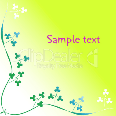 clover foliage with space for text