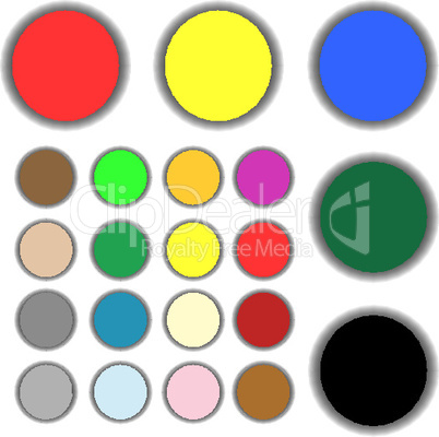 colored web buttons