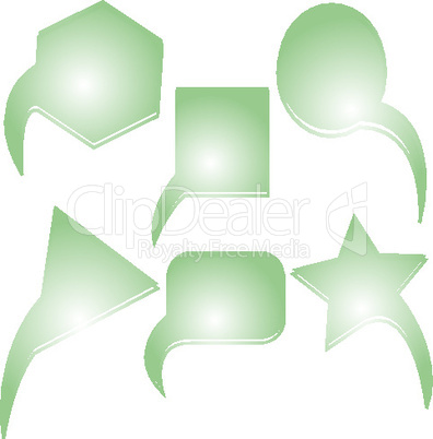 abstract green text bubbles, vector illustration