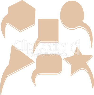 abstract brown text bubbles