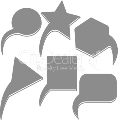 abstract text bubbles