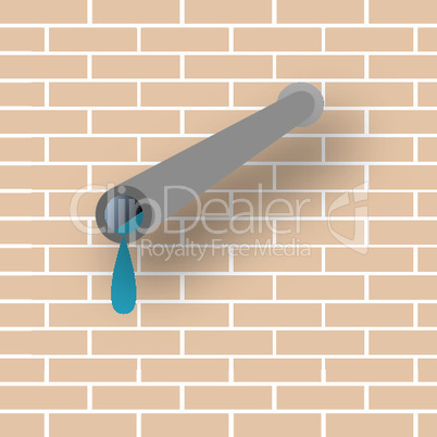 pipe and wall