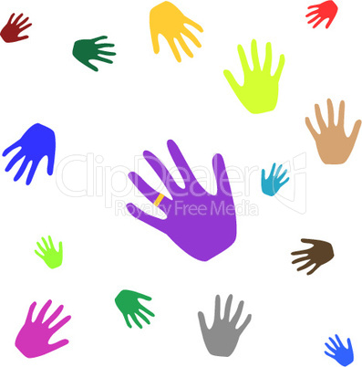 colored hands