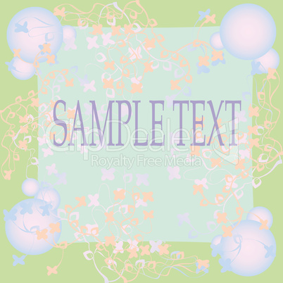 floral card with space for text