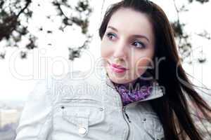 portrait of a beautiful young woman in Prague