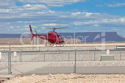 Helicopter starting from restricted area