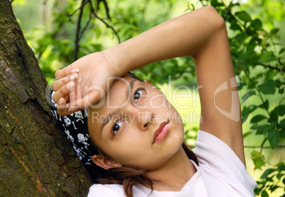 Teenage girl portrait outdoor