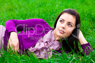 portrait of a beautiful young woman  outdoor