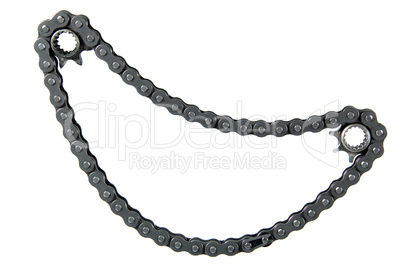 Chain drive, isolated on a white background