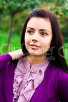 portrait of a beautiful young woman  outdoor