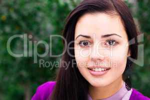 portrait of a beautiful young woman  outdoor