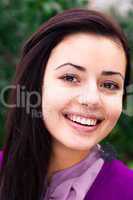 portrait of a beautiful young woman  outdoor