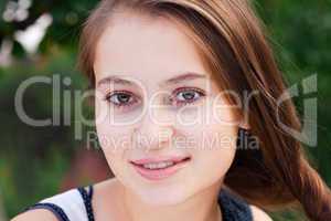 portrait of a beautiful young woman  outdoor