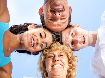 Parents with kids having fun outdoors