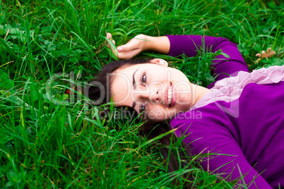 portrait of a beautiful young woman outdoor