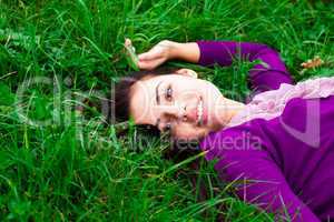 portrait of a beautiful young woman outdoor