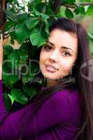 portrait of a beautiful young woman outdoor