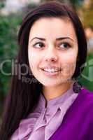 portrait of a beautiful young woman outdoor