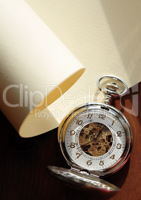 Pocket Watch On The Scroll