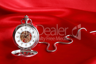 Pocket Watch On Red