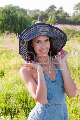 Beautiful brunette woman