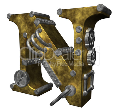 steampunk buchstabe n