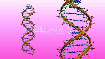 Rotation of 3D DNA.medicine,biology,science,research,medical,helix,biotechnology,molecule,molecular,