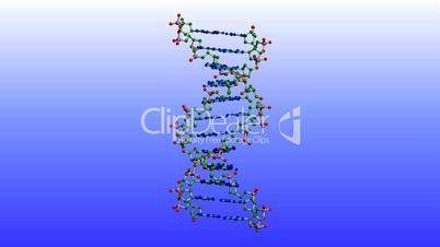 Rotation of 3D DNA.medicine,biology,science,research,medical,helix,biotechnology,molecule,molecular,