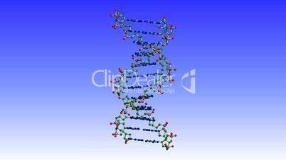 Rotation of 3D DNA.medicine,biology,science,research,medical,helix,biotechnology,molecule,molecular,