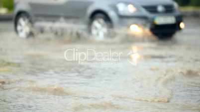 Flooded sity Road