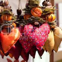 collection of dried fruit, vegetables and seasonings and hearts