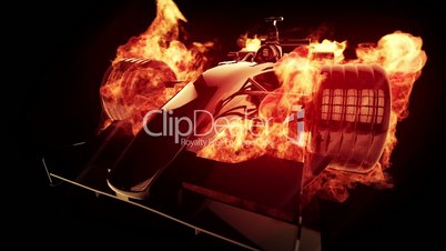 Fire race car