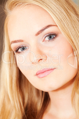 portrait of a beautiful young woman in studio