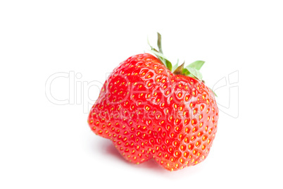 big juicy red ripe strawberries  isolated on white