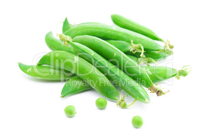 peas  isolated on white