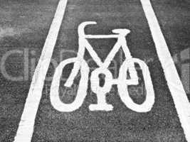 Bike lane sign