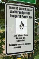 Danger. Forest fire