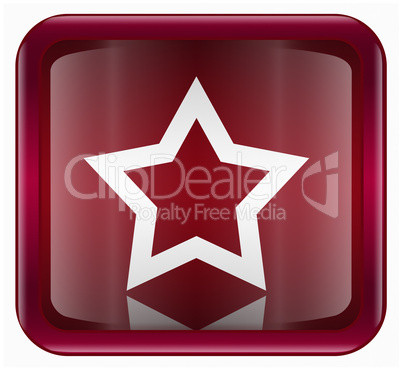 star icon dark red, isolated on white background