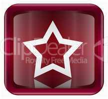 star icon dark red, isolated on white background