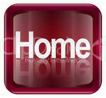 Home icon dark red, isolated on white background