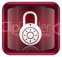 Lock off icon red