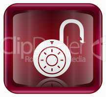 Lock on icon red