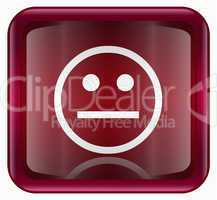 Smiley Face red, isolated on white background