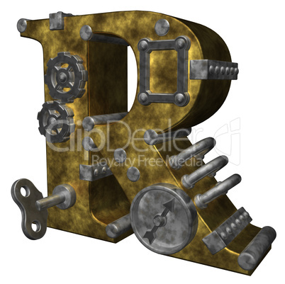 steampunk buchstabe r